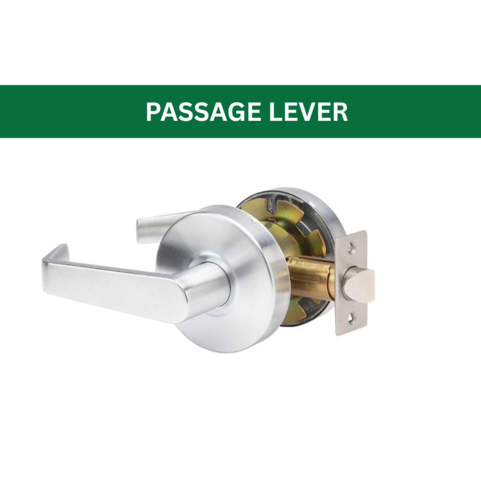 Trans Atlantic Global Door Controls Eiffel Cylindrical Passage Door Handle — Brushed Chrome, ADA Compliant, Grade 2, Model# GAL-1110L-R-626